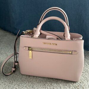Michael Kors Hailee Small Saffiano Leather XS Satchel Crossbody Bag Blossom